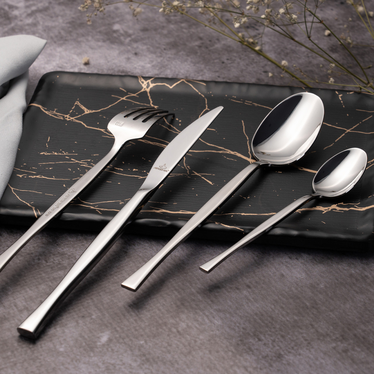 Arshia 86pcs Silver Cutlery Set