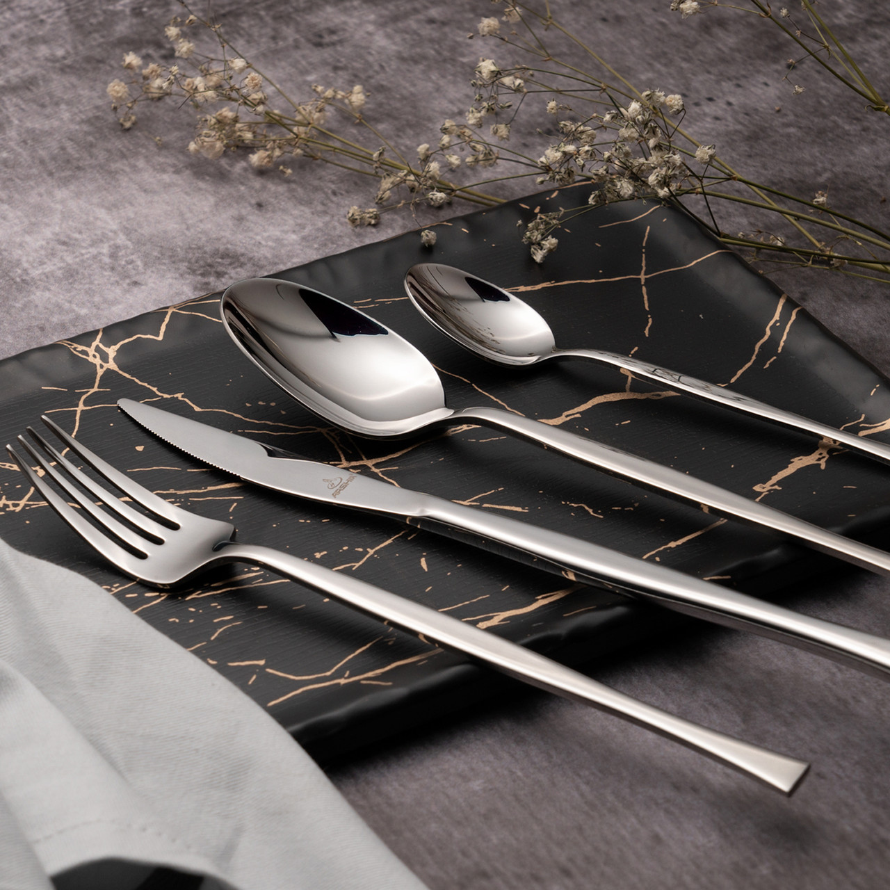 Arshia 86pcs Silver Cutlery Set