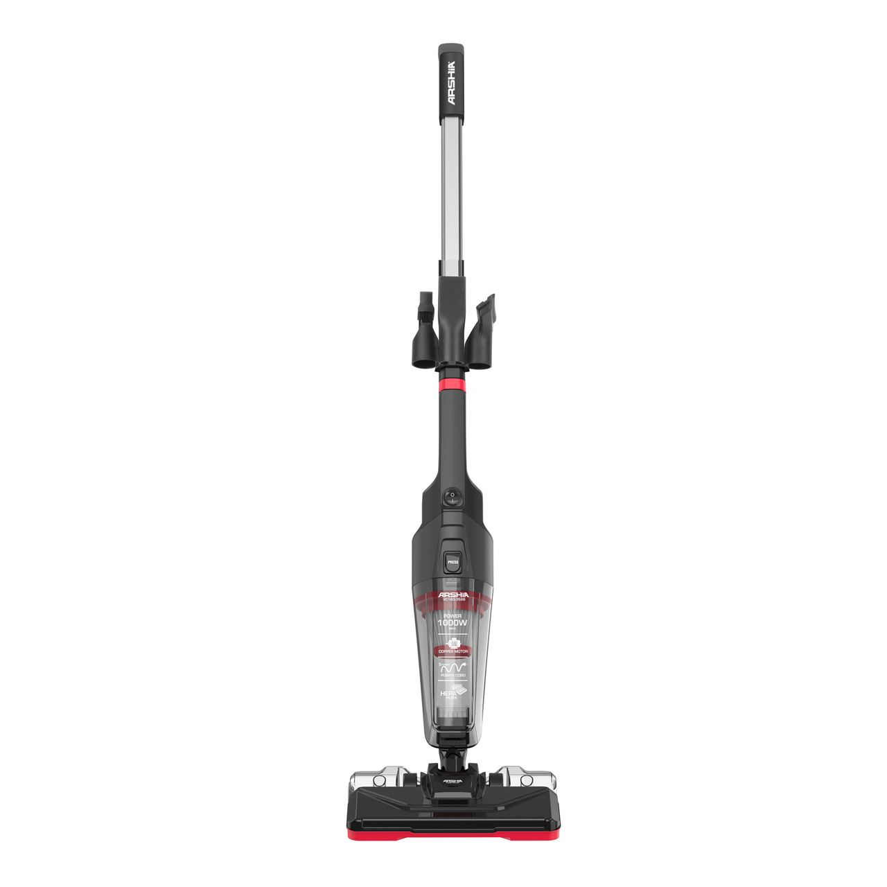 Arshia 4 in 1 Vacuum Cleaner with Mop (Black & Red)