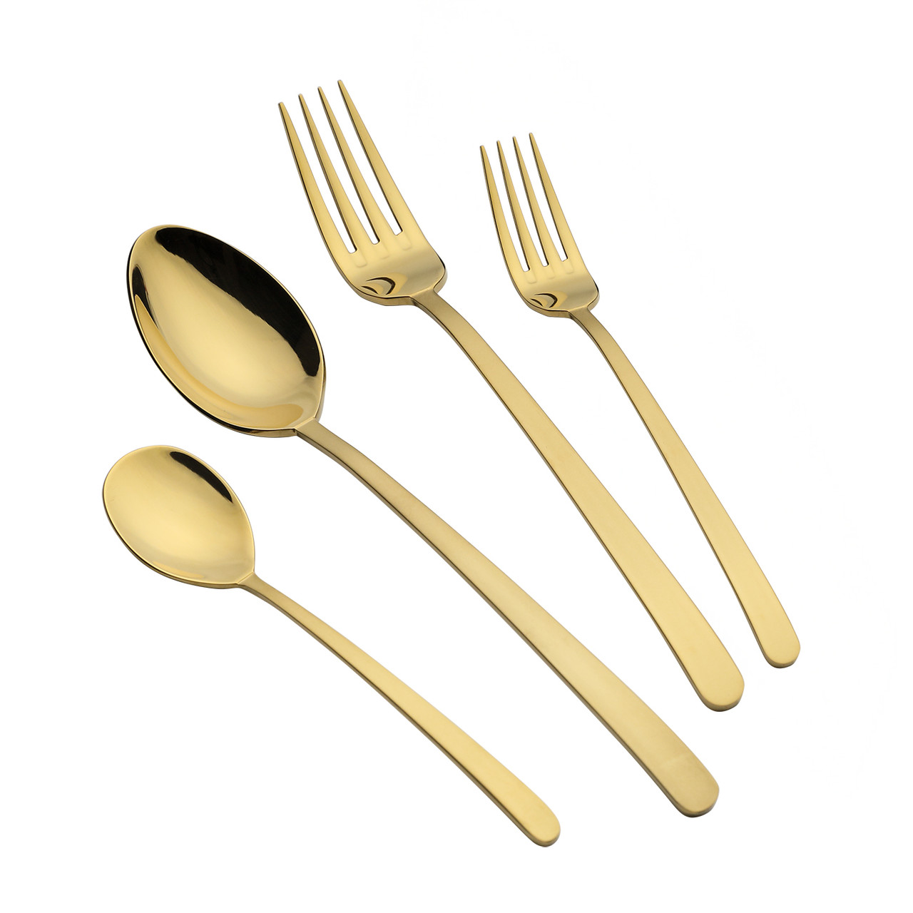 Arshia 48-piece  Gold Sandblast Cutlery Set with Stand