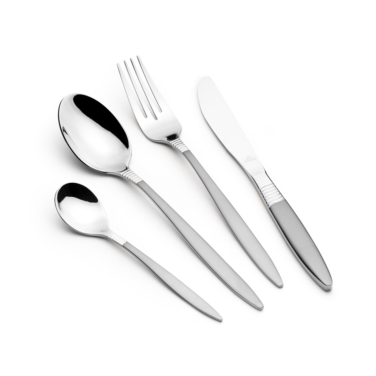 Arshia 26-piece Silver Cutlery Set  with Stand