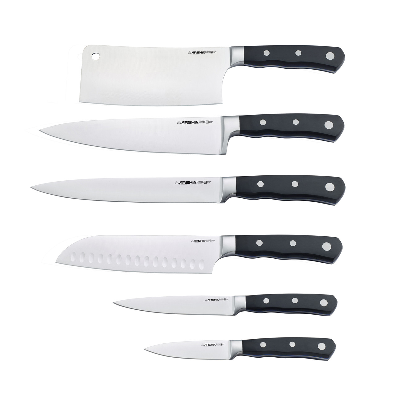 Arshia 7-piece Knife Set with Wooden Block