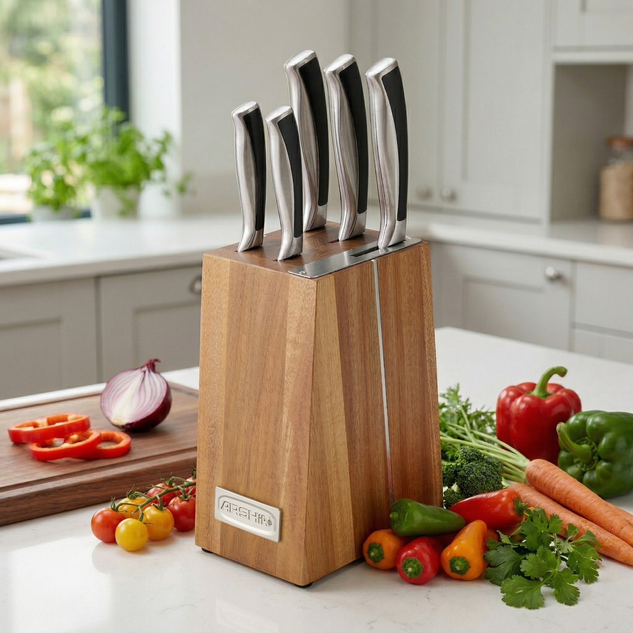 Arshia 6-piece Knife Set  with Wooden Stand