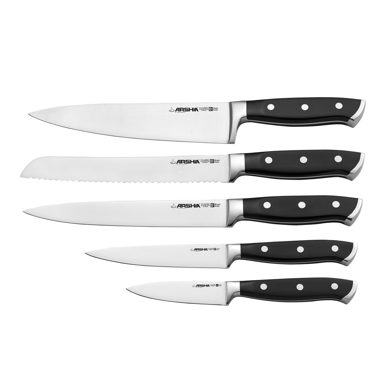 Arshia 6-piece Knife Set with Wooden Stand