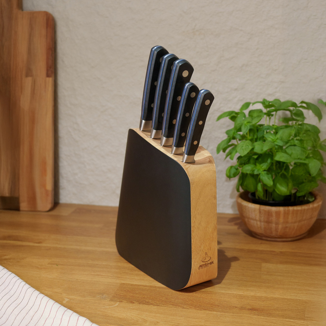Arshia 6-piece Knife Set with Wooden Stand