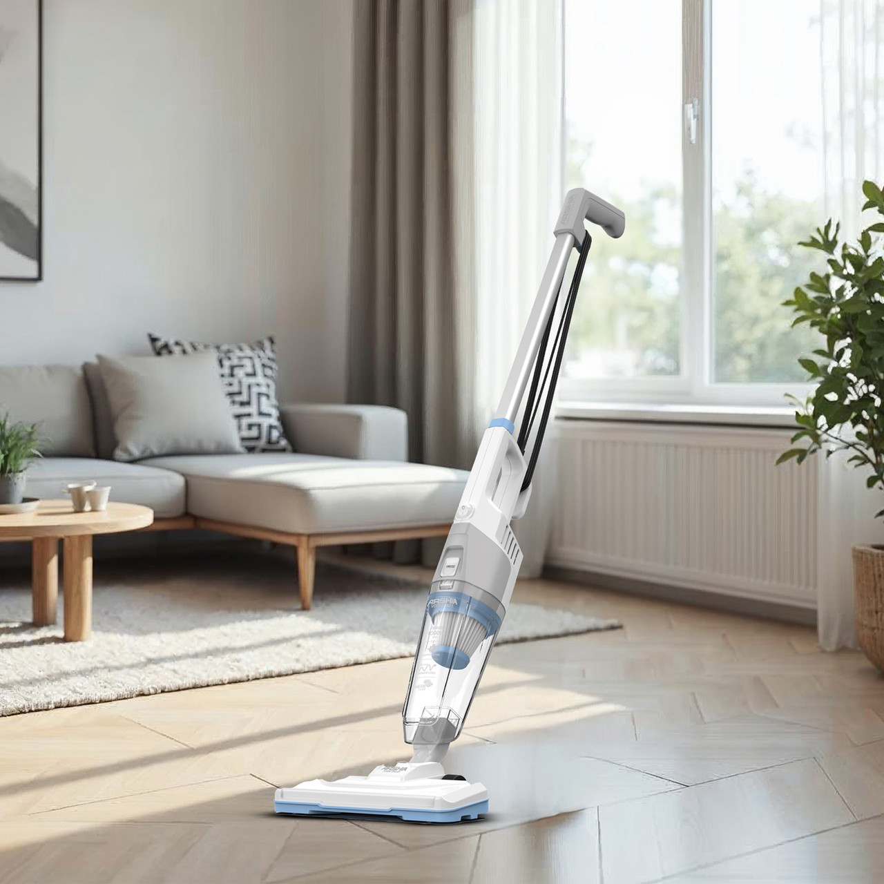 Arshia 3 in 1 Stick Vacuum Cleaner (Blue+White)