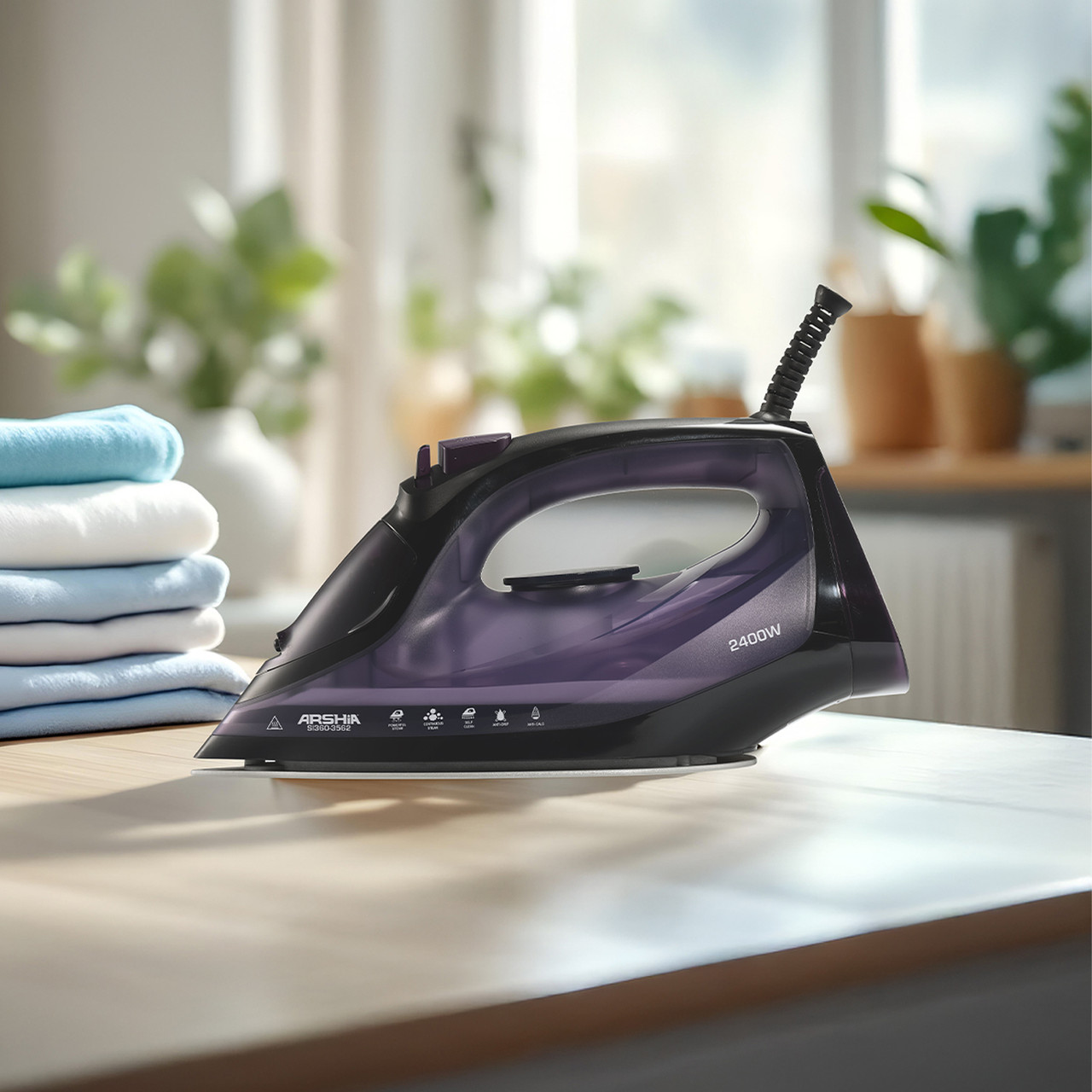 Arshia Steam Iron (Purple)