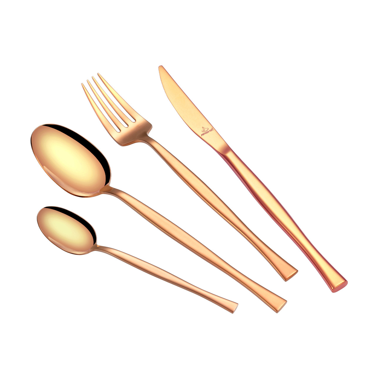Arshia 86-piece Rose Gold Cutlery Set