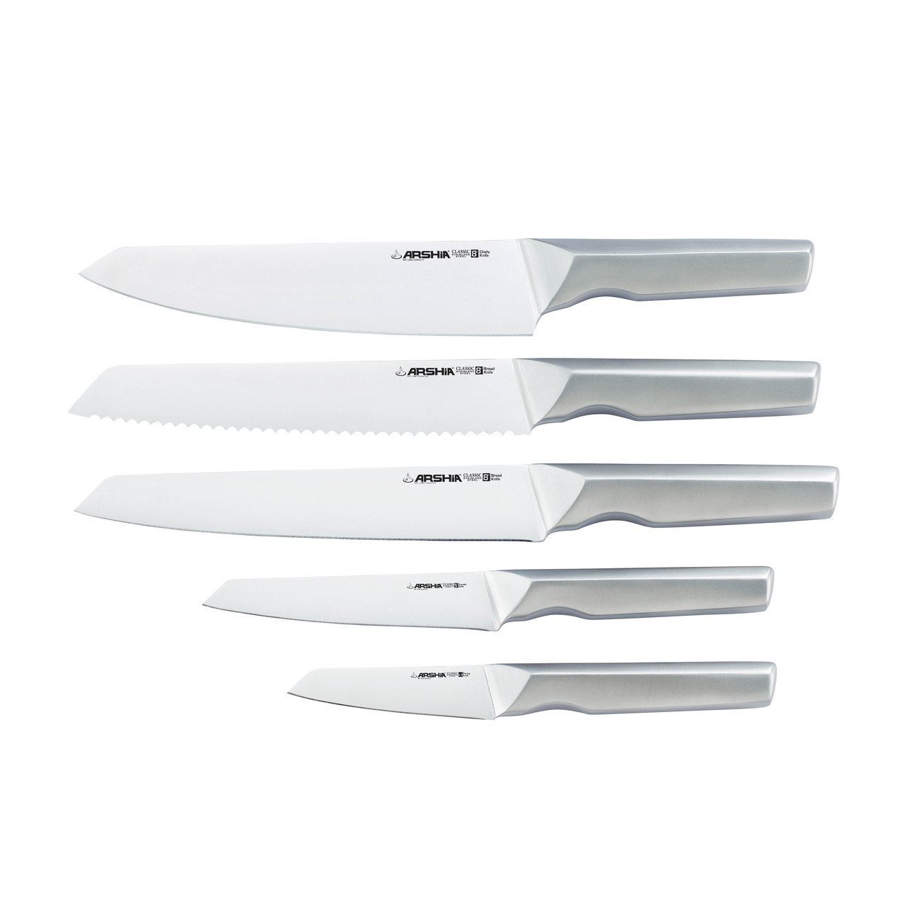 Arshia 7-piece Knife Set with Acacia Stand and Chopping Board