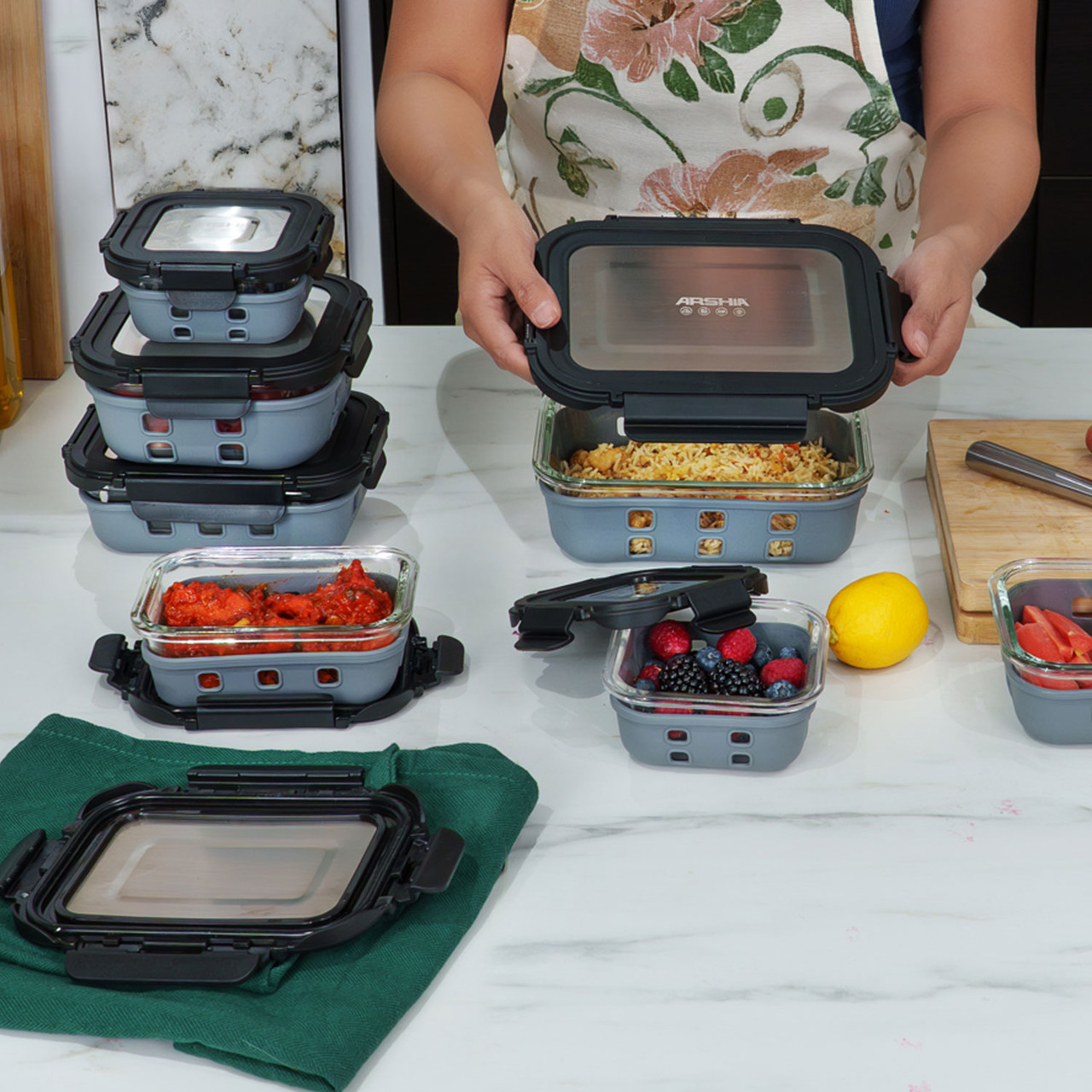 Arshia Glass Container Set