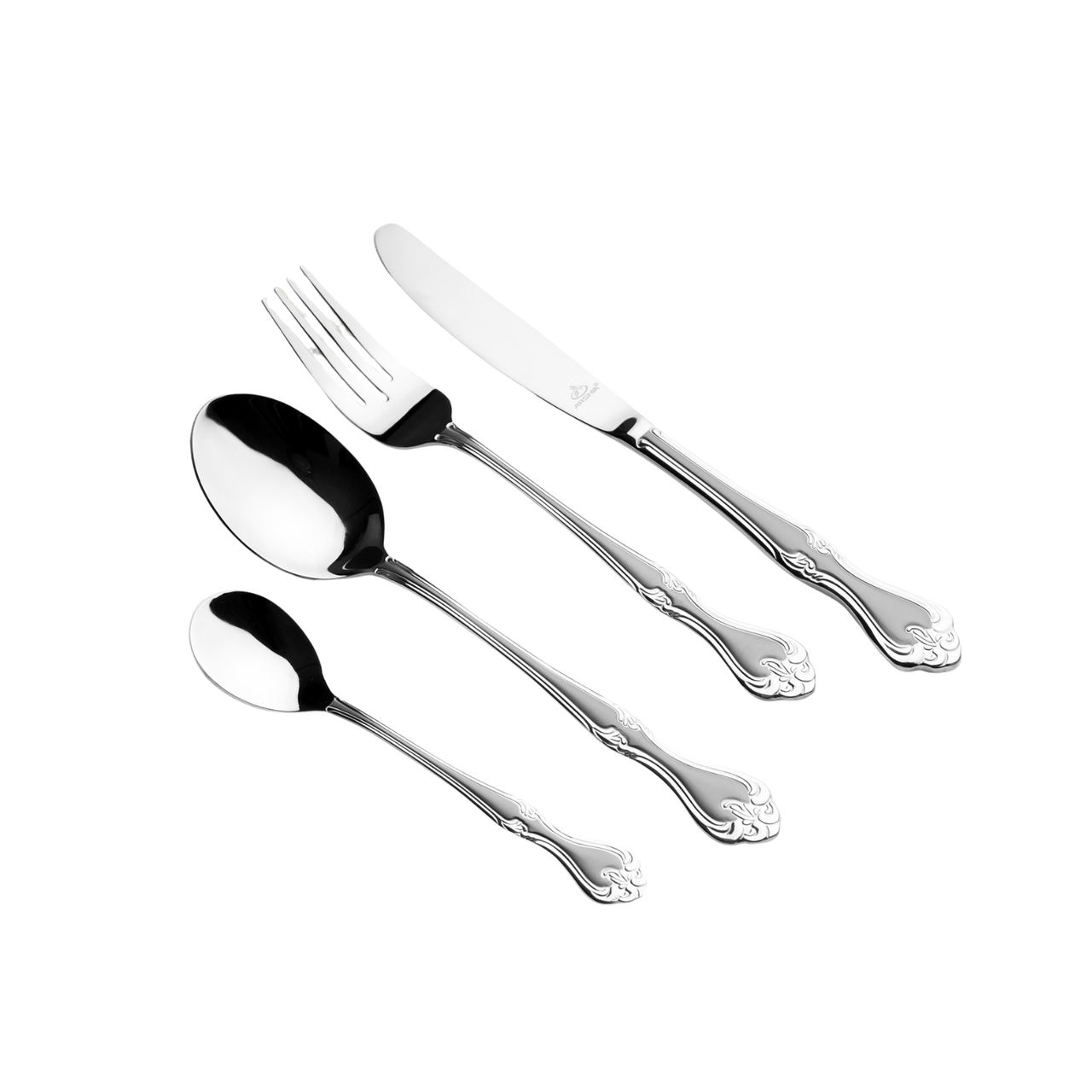 Arshia 26-piece  Silver Cutlery Set with  Stand