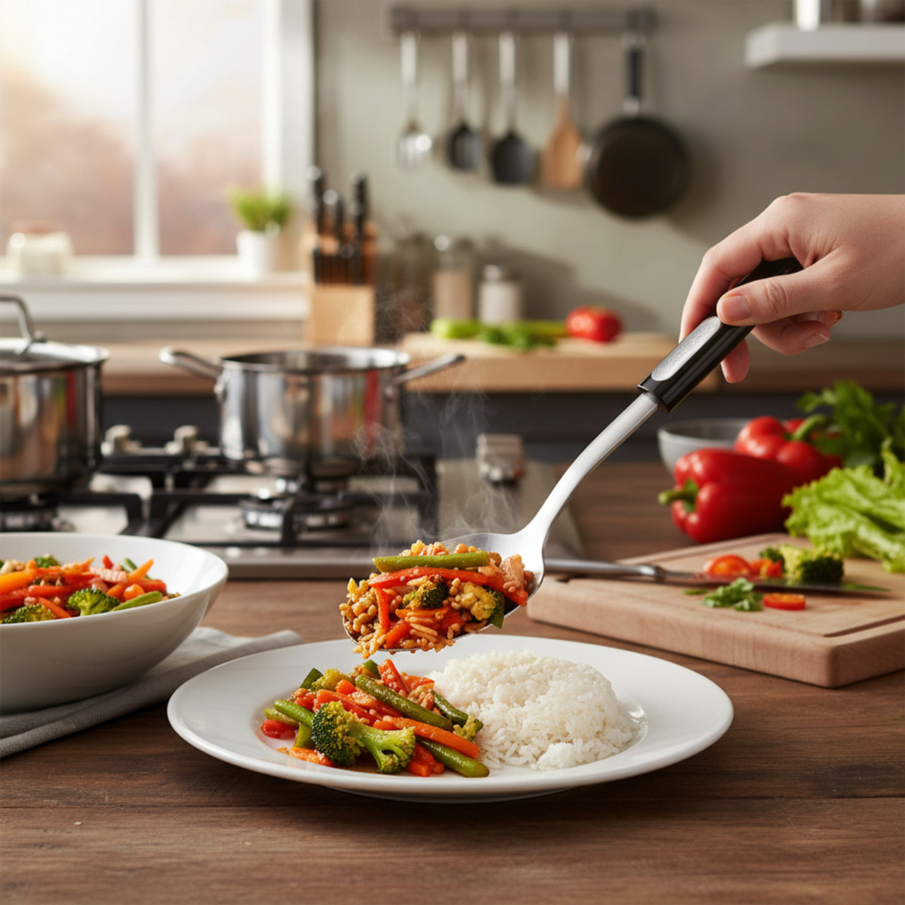 Arshia Stainless Steel Utensil - Solid Spoon