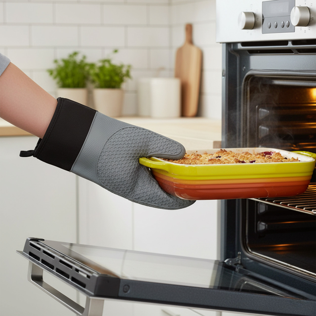 Arshia Gray Silicone Glove