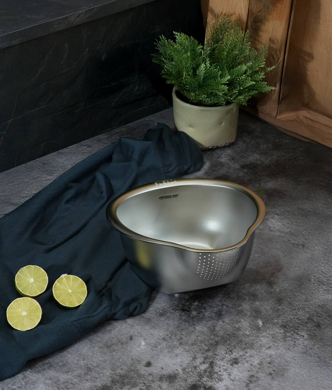 Arshia Stainless Steel Strainer Bowl