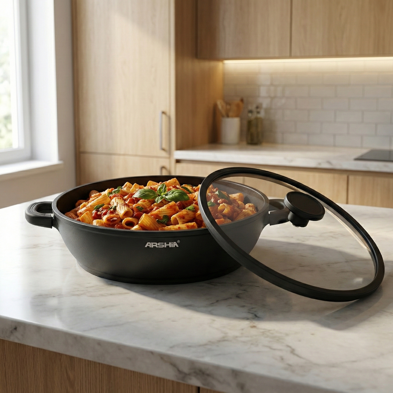 Arshia 28cm Die-Cast Aluminum Shallow Pan