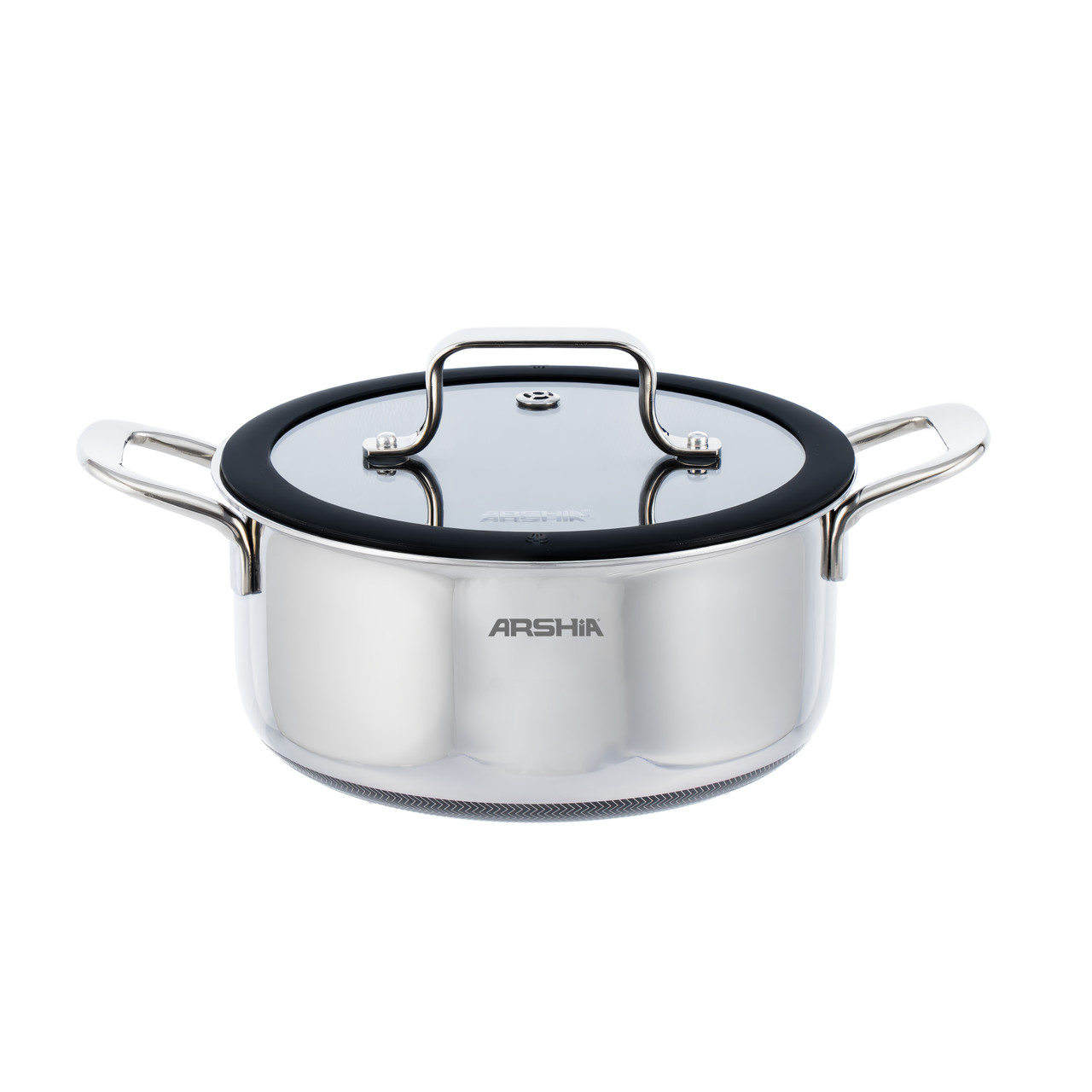 Arshia 20cm Hybrid Stainless Steel Non-Stick Casserole