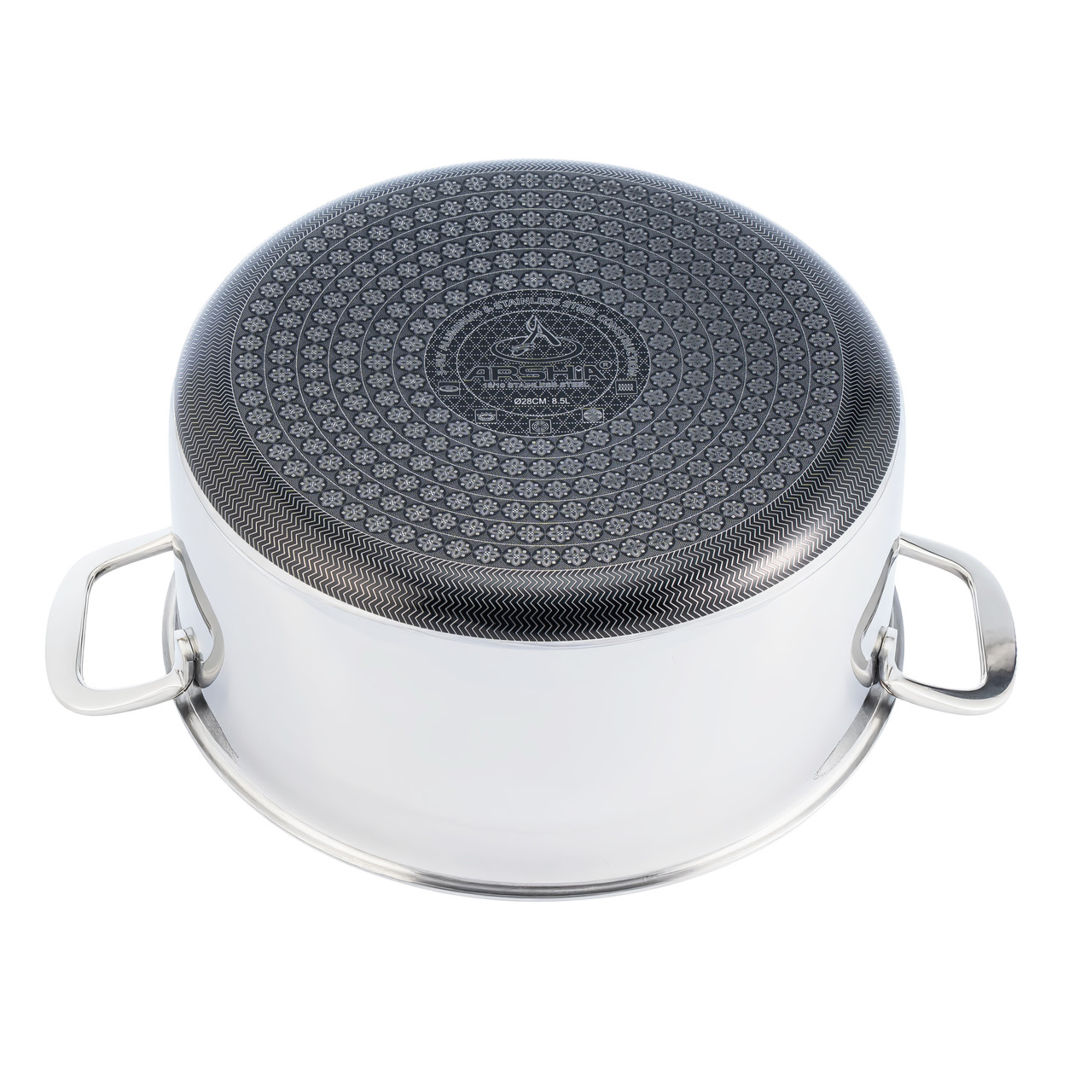 Arshia 28cm Hybrid Stainless Steel Non-Stick Casserole with Lid