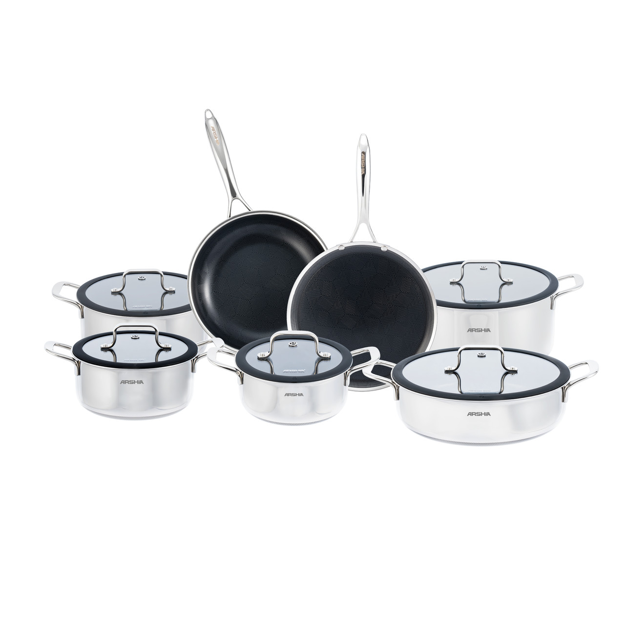 Arshia 12-piece Stainless Steel Cookware  Set