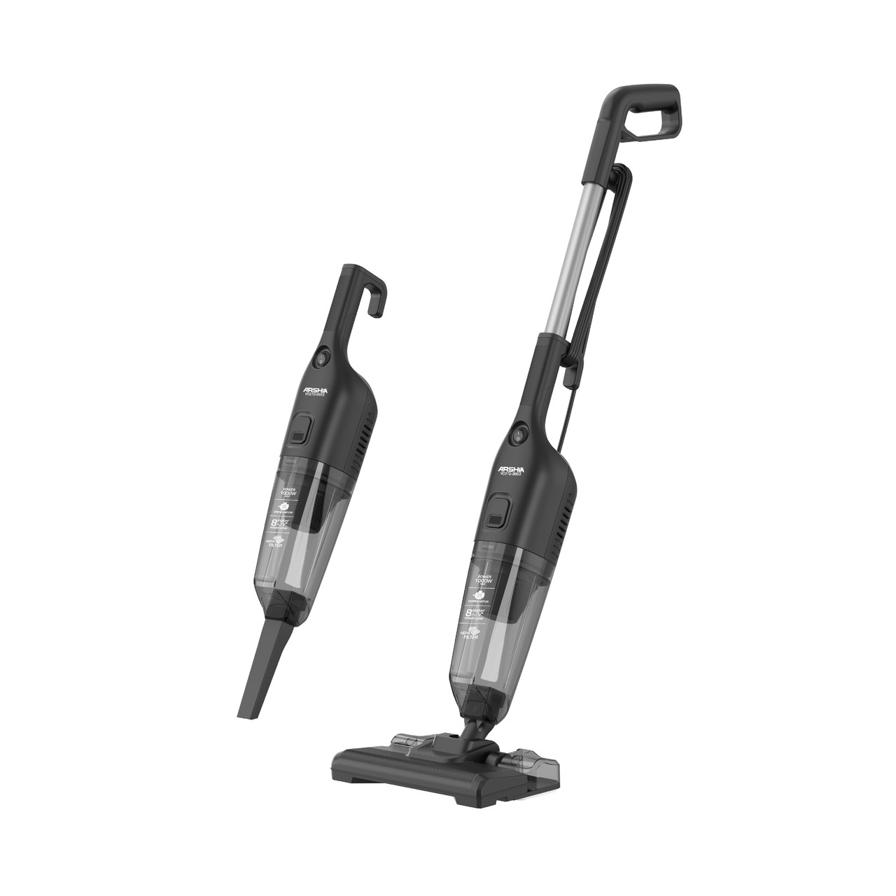 Arshia 4-in-1 Vacuum Cleaner with Mop (Black)