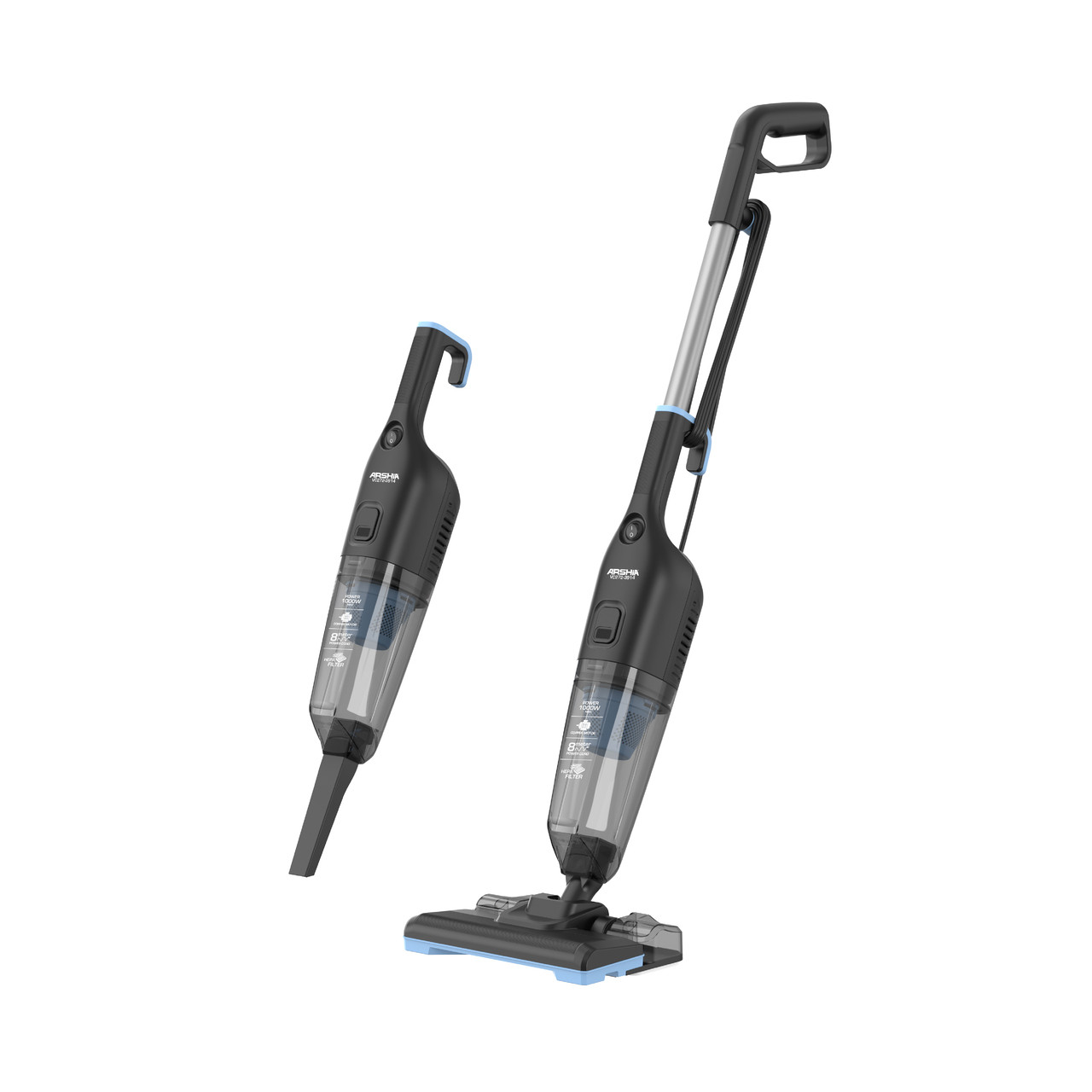 Arshia 4-in-1 Vacuum Cleaner with Mop (Black&Blue)