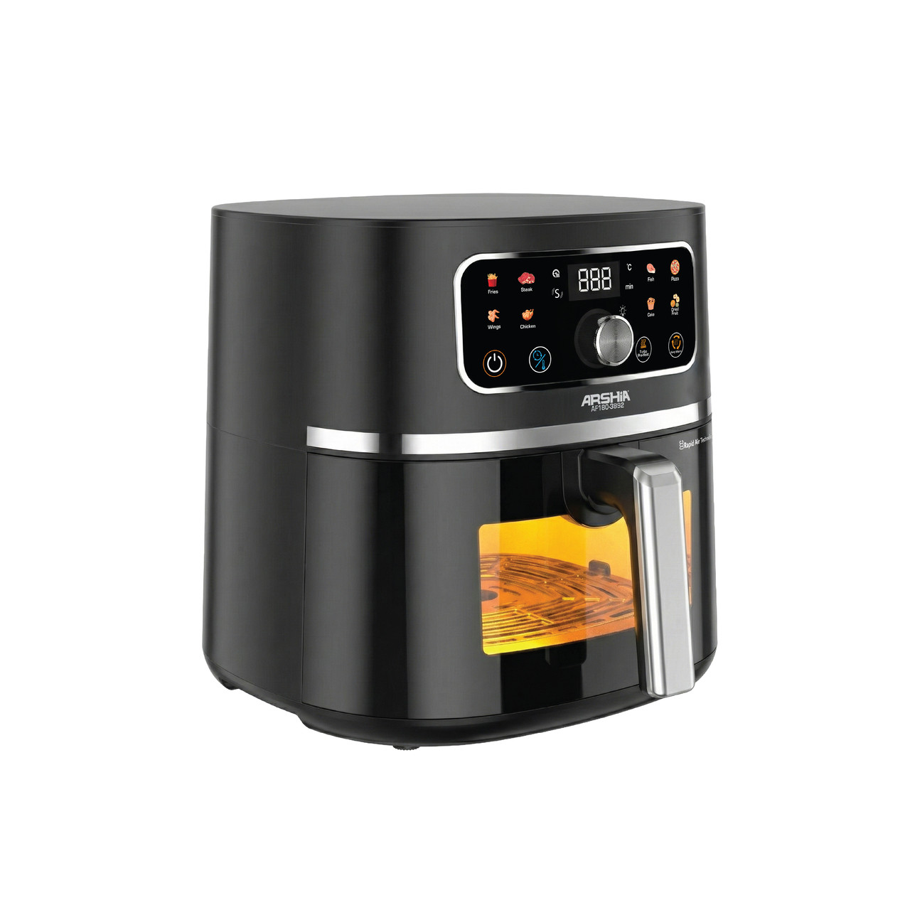 Arshia 6L Air Fryer Black