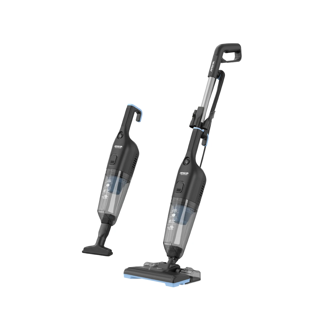 Arshia 6-in-1 Stick Vacuum Cleaner with Mop – Blue & Black