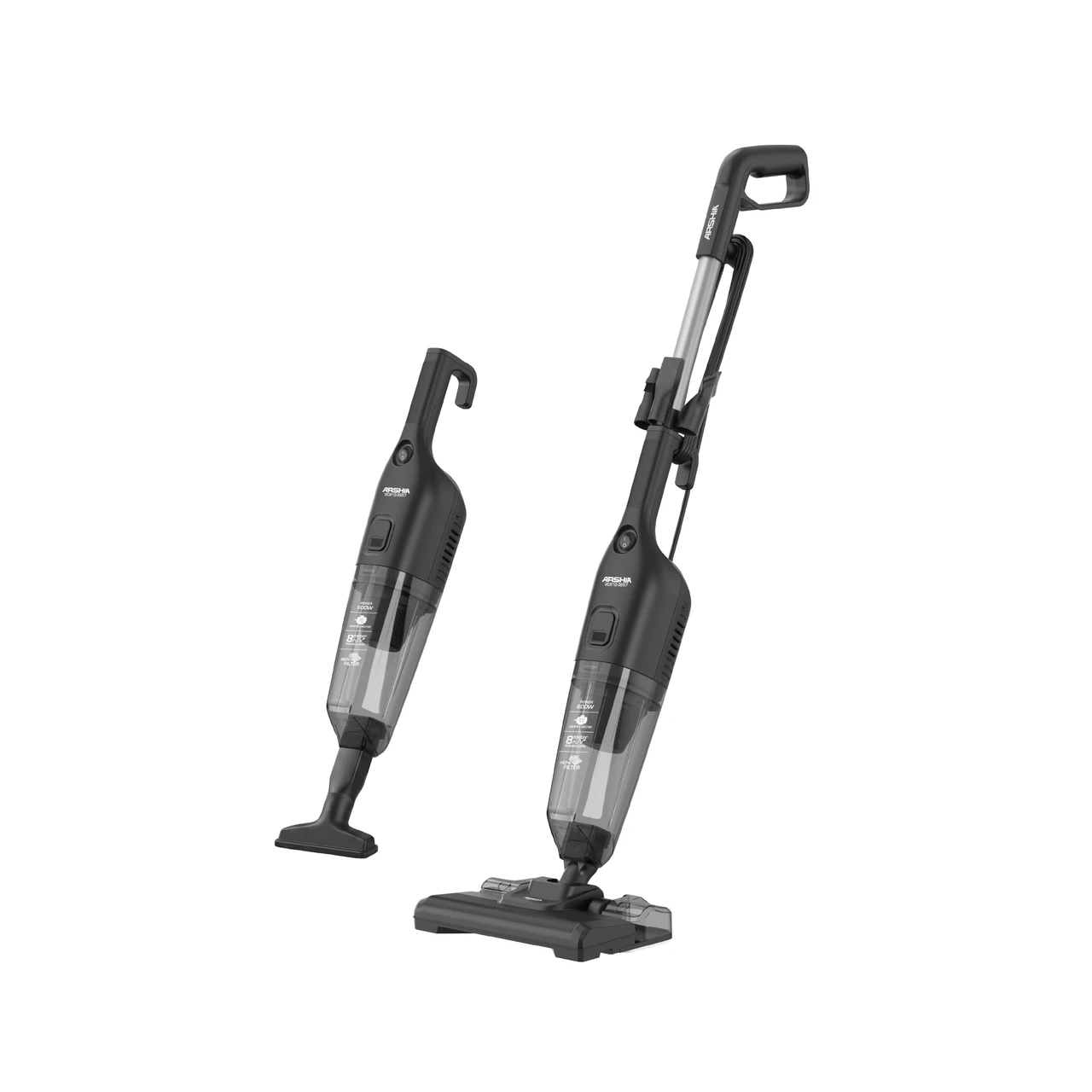 Arshia 6-in-1 Stick Vacuum Cleaner with Mop – Full Black