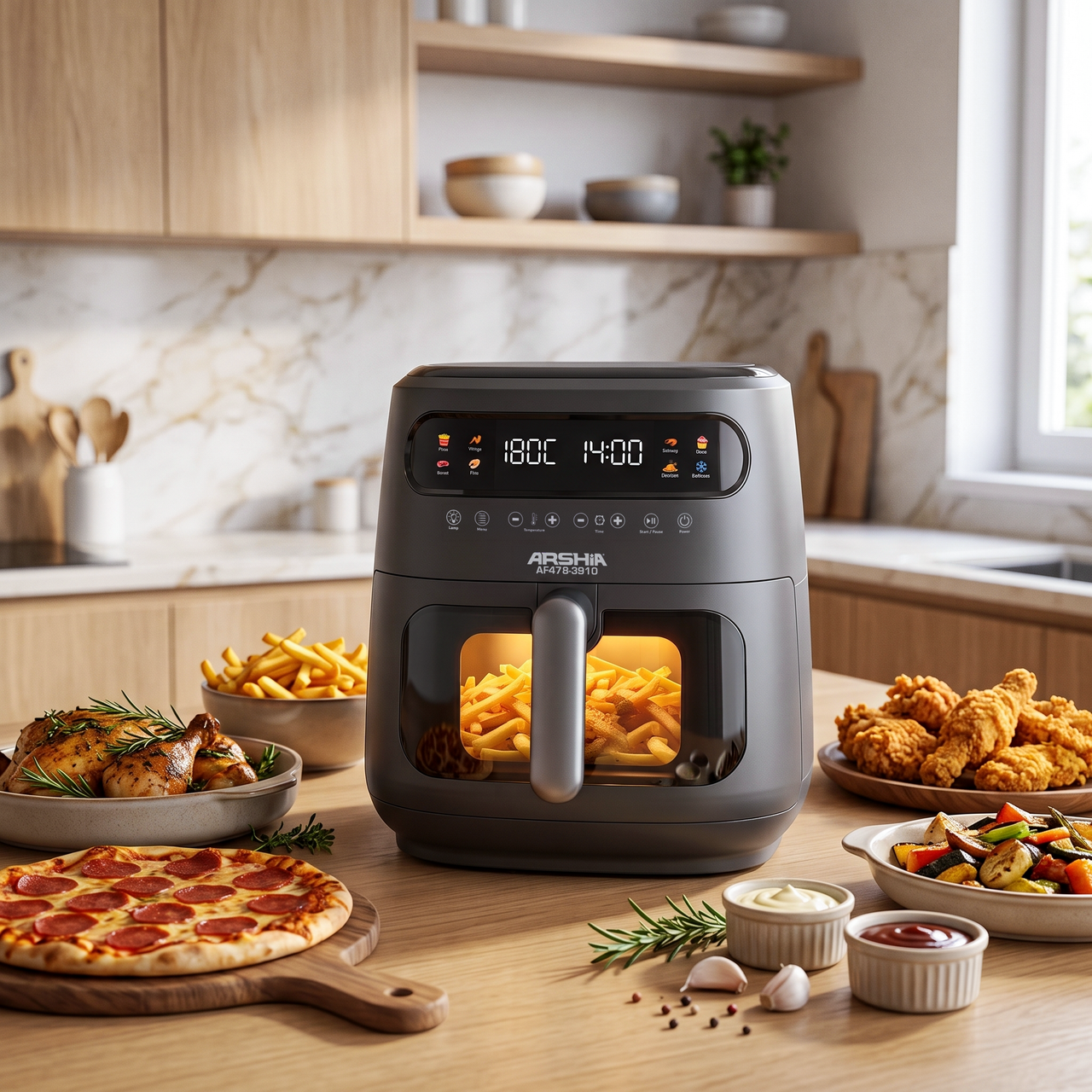 Arshia 8L Dual Heating Elements Air Fryer