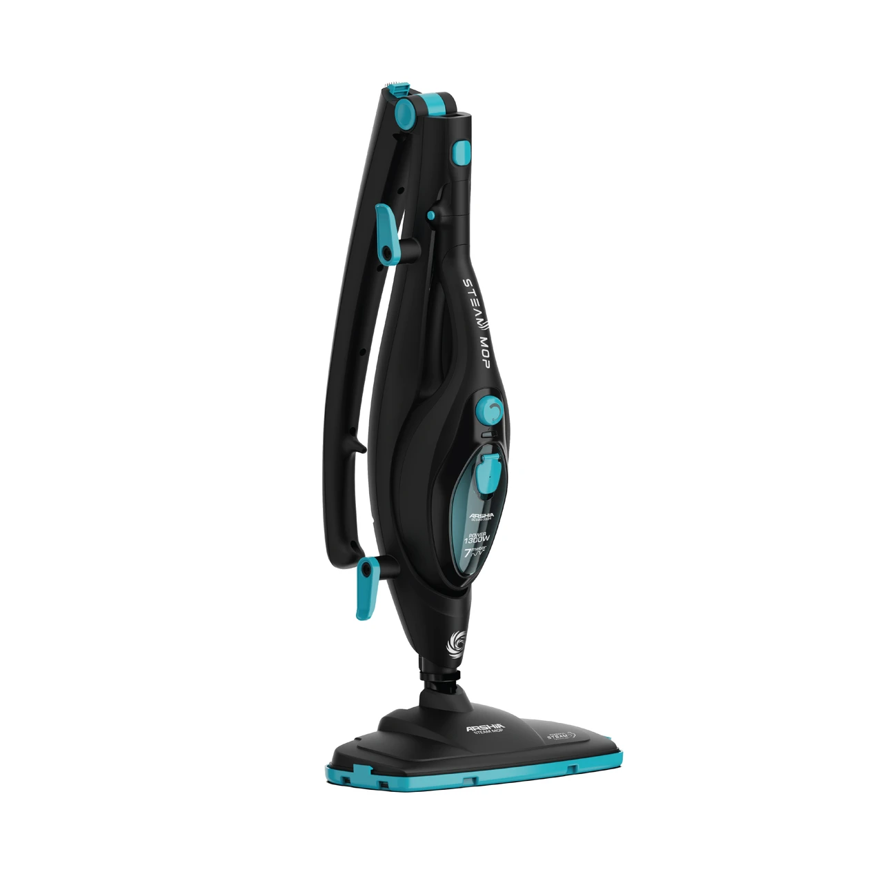 Arshia 10-in-1 Handheld & Foldable Steam Mop – Black & Blue