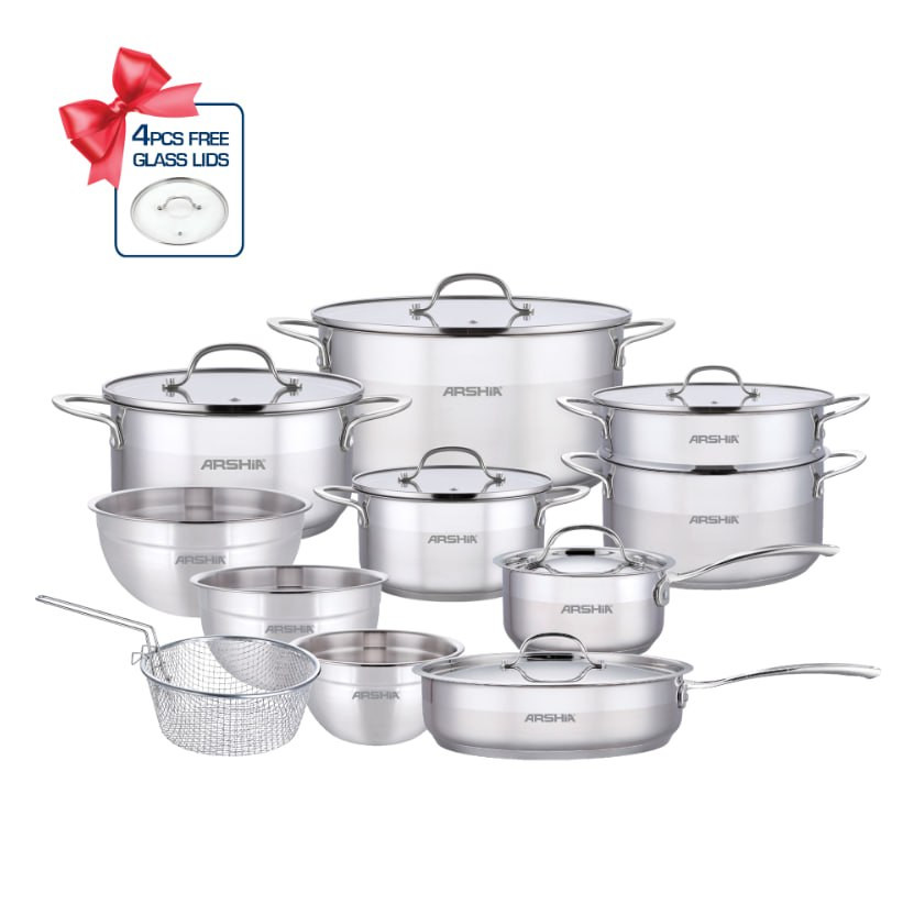 Arshia 17-piece Stainless Steel Cookware Set