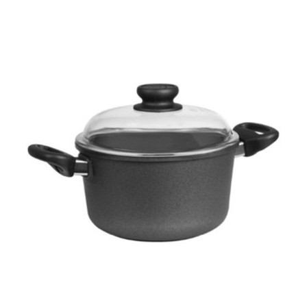 Arshia Titanium Stock Pot with Pyrex Lid 24cm