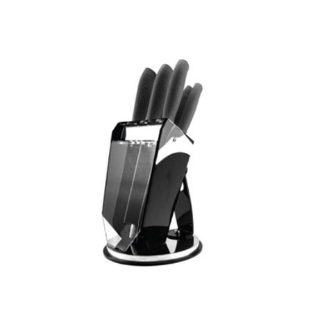 Arshia Stainless Steel Knife 8pc Set Non Stick Black Premium Design