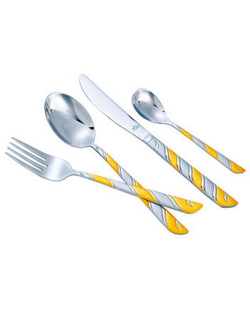 Arshia Silver and Gold Cutlery 24pc Set TM116GS