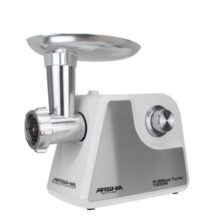 Arshia Compact Meat Grinder Stainless Steel Attachment 2000Watt White