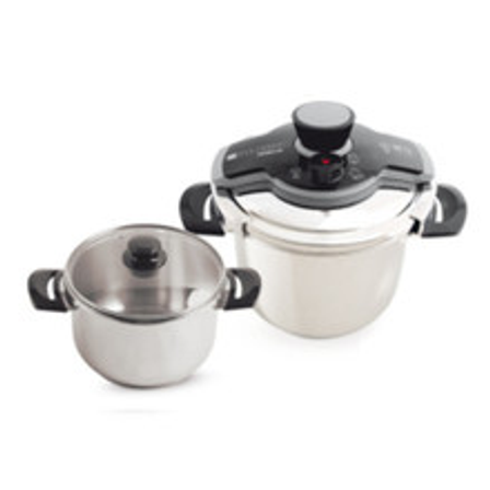 Arshia Twin Pressure Cooker 7L and 5L White PR116