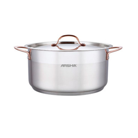 Arshia Premium stainless steel casserole with 2Lid 20cm Stock Pot