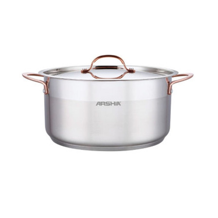 Arshia Premium stainless steel casserole with 2Lid 26cm Stock Pot