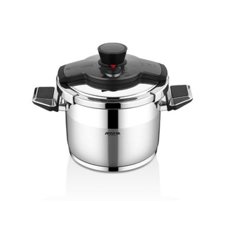 Arshia Stainless Steel Pressure Cooker 7L Gray