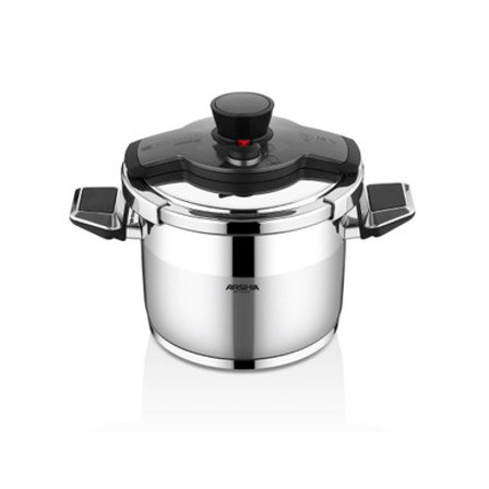 A 12 Litre Stainless Steel Pressure Cooker, pressure pot designed for fast and efficient cooking with versatile cooking modes and safety features."