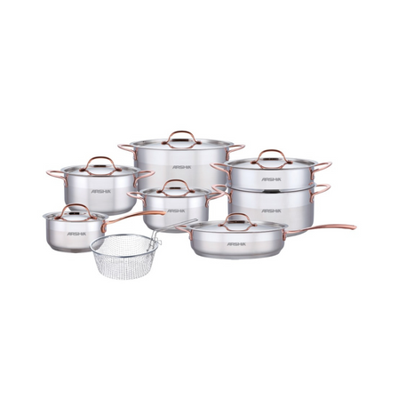 Arshia stainless steel Cookware Set 14pcs  SS064