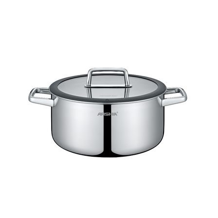 ARSHIA SS050 STAINLESS STEEL NON STICK 3PLY CASSEROLE WITH LID 20CM