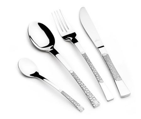 Arshia 26-piece Silver Cutlery Set  with  Stand