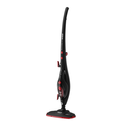 Arshia 10-in-1 Handheld & Foldable Steam Mop – Black & Red