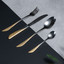 Arshia Stainless Steel Cutlery Set 86pc Gold & Silver