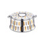Arshia Stainless Steel Hot Pot Food Warmer Belly Shaped Line Design Gold-Plated