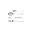 Arshia 24pcs Silver And Gold Sand Blast Cutlery Set