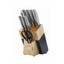 Arshia Steel Knife Set Wooden Block 10pcs K259-3011