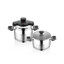 Arshia Twin Pressure Cooker 4L+6L Gray