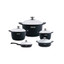 Arshia Premium 10pcs Die Cast Cookware  Set Black