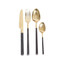 Arshia Stainless steel Gold and Black 24pcs Cutlery Sets TM014RB